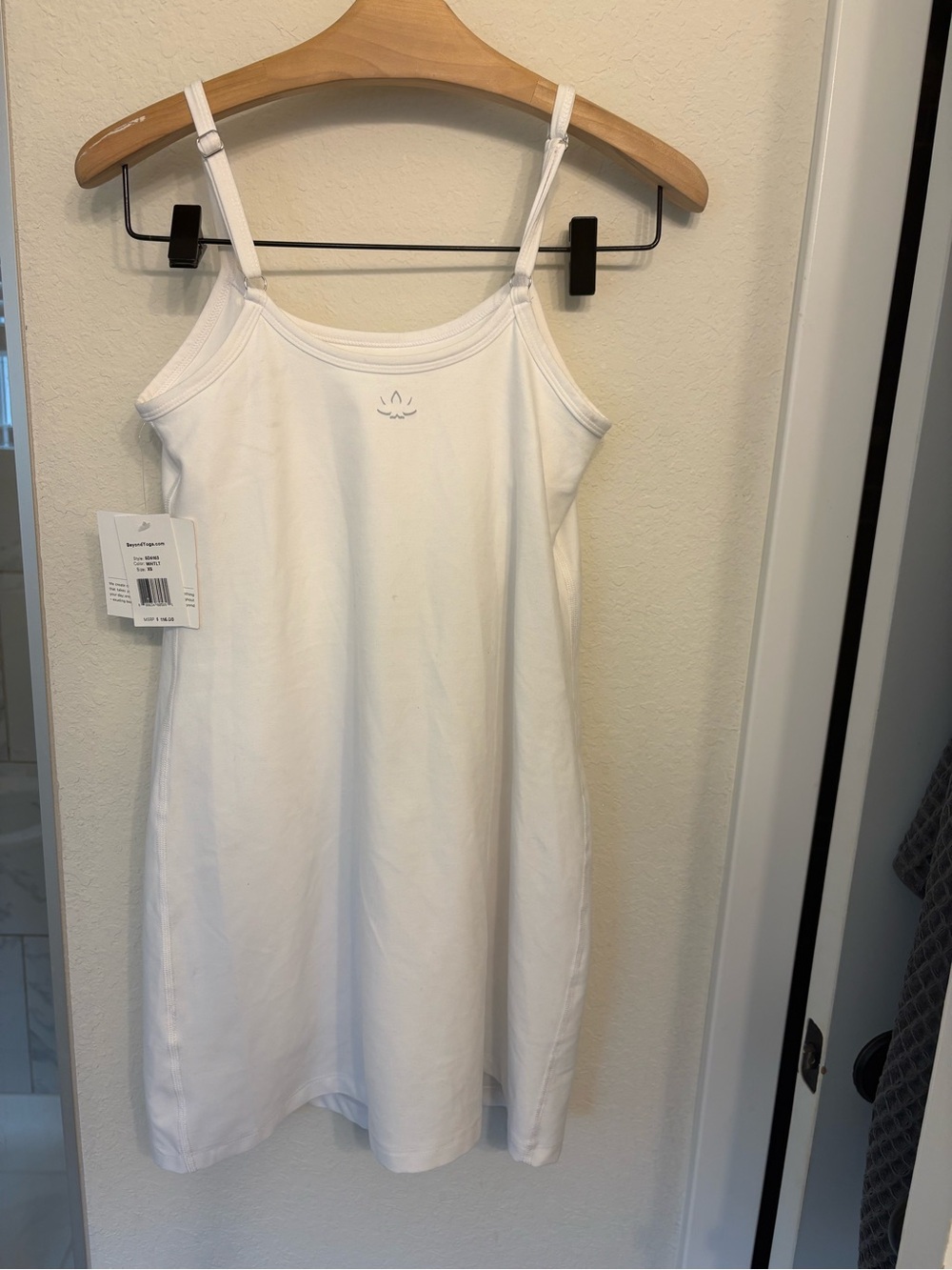 Beyond Yoga White Spaghetti-Strap Tank Dress